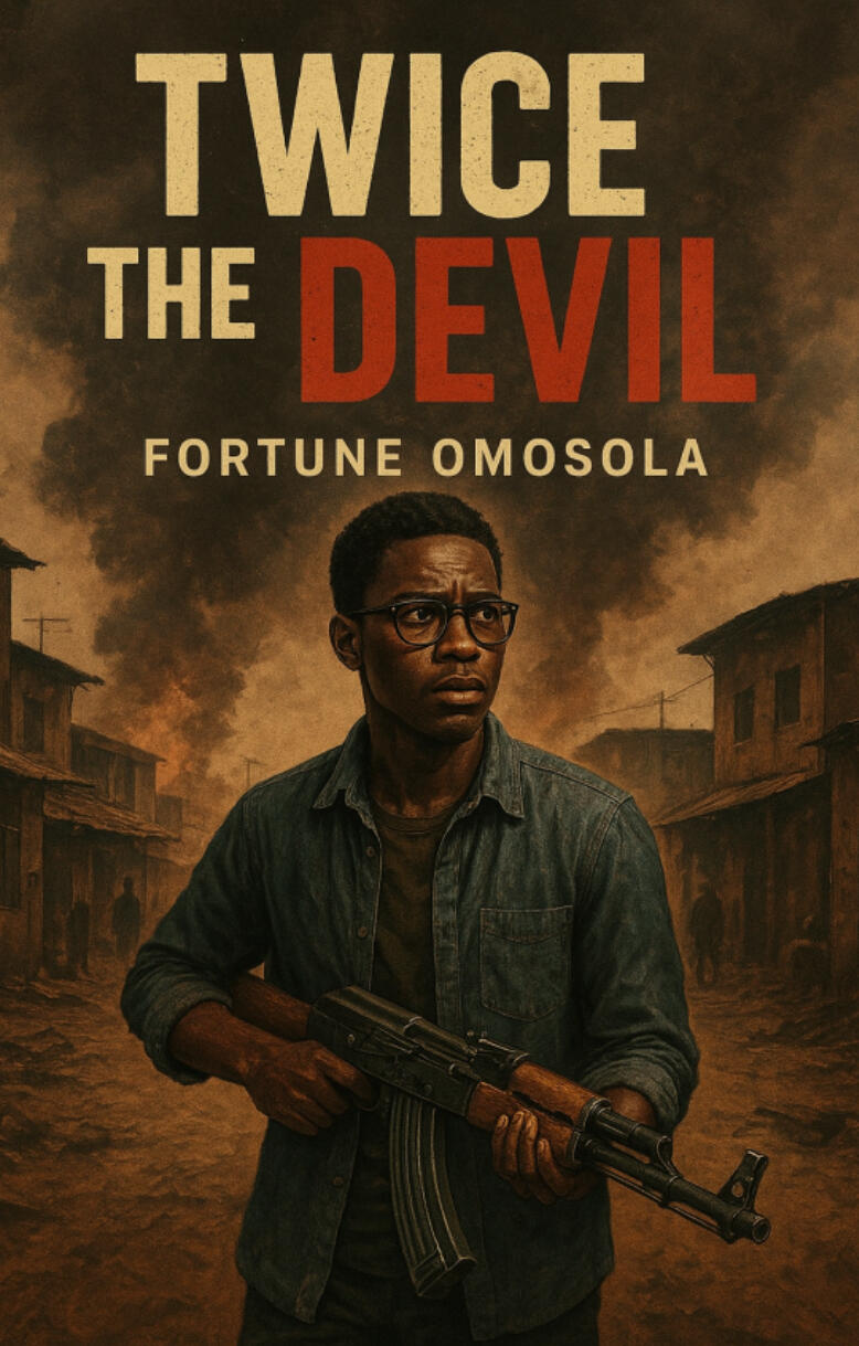 In Twice the Devil, Kola’s dream of escaping poverty through the bright promise of technology shatters on a dusty Nigerian roadside, where a botched kidnapping leaves bodies, secrets, and an AK-47 in his hands. Now hunted by police, ruthless kidnappers, an
